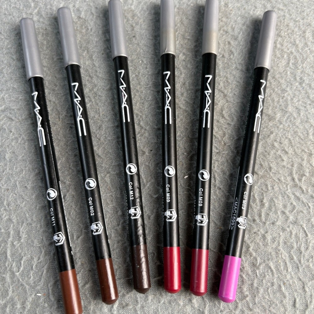 MAC Lip Pencil Lot of 6 Shades M03 M08 M09 M11 M12 M02 Lip Liner Set